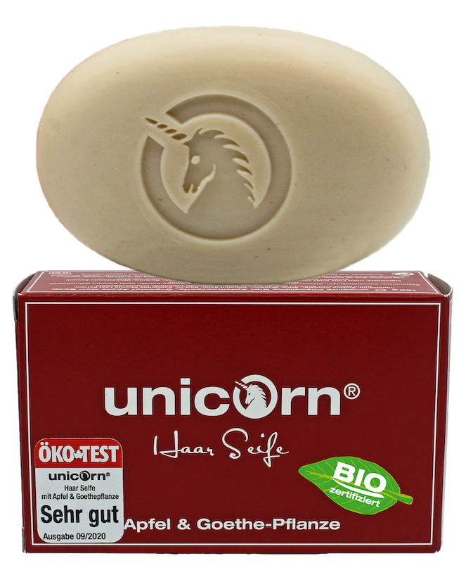 unicorn® Apfel-Haarseife mit Goethe-Pflanzenextrakt 16g