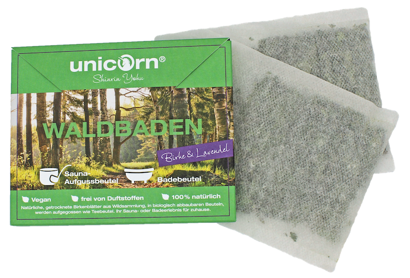 unicorn® Shinrin Yoku - Waldbaden für zu Hause - Aufgussbeutel für Sauna & Bad | 2 x 5 g