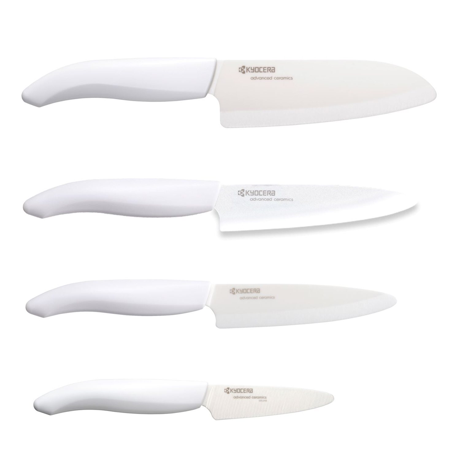 Bambus-Messerblock inkl. 4 Weiße-Messer