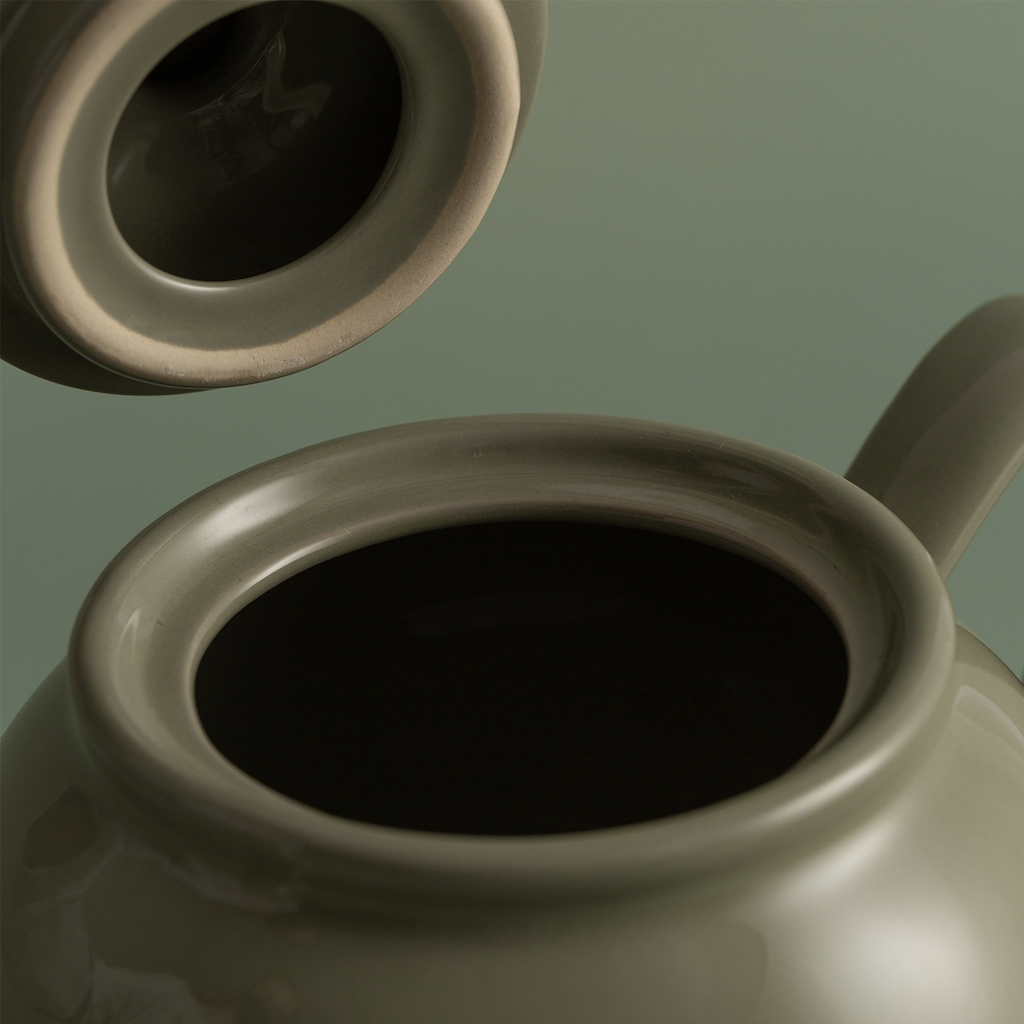 Teekanne | glänzend salbeigrün | 6 Tassen 
